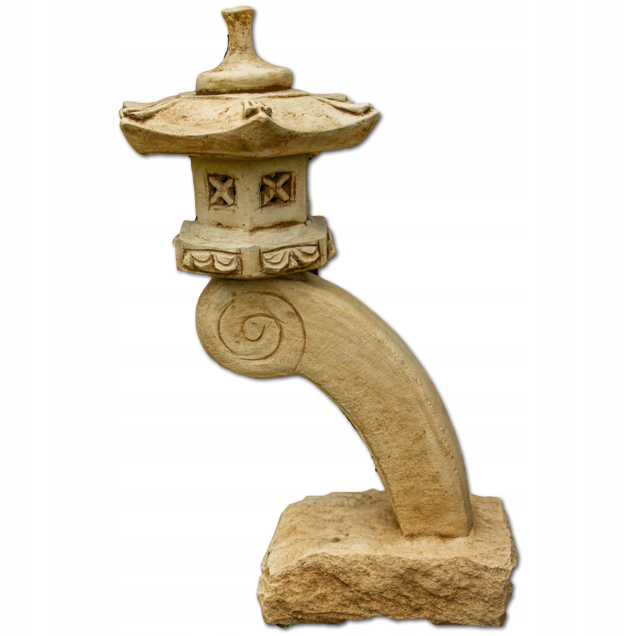 Záhradné figúrky, ozdoby, orientálne dekorácie, japonská pagodová lampa z betónu